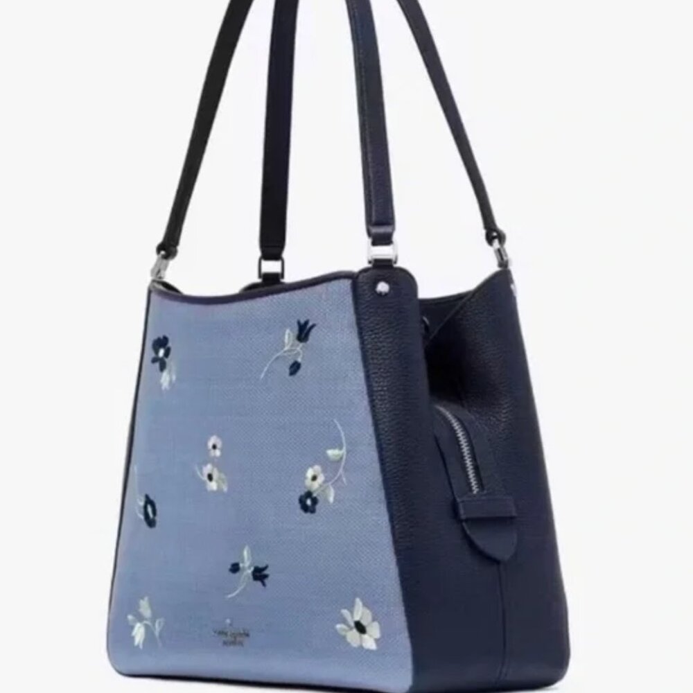 Kate Spade Leila Floral Embroidered Medium
Triple Compartment Shoulder Bag